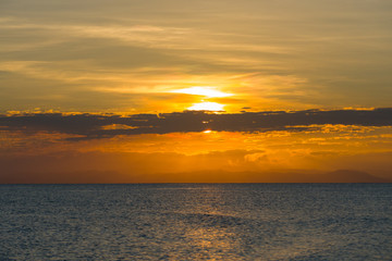 Fototapeta premium Sunset in Madagascar in Sainte Marie