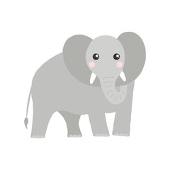 Vector illustration of a cute elephant.