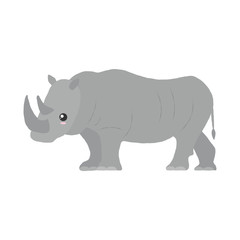 Vector illustration of a cute rhino.