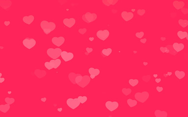 Valentine day pink hearts on pink background.
