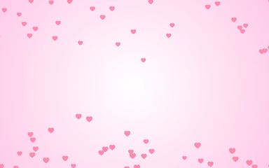 Valentine day pink hearts on pink background.