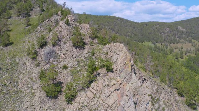 ProRes. Hills on the shore of the lake Baikal. Landscape.