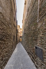 Ancient and characteristic medieval alley in Tuscany
