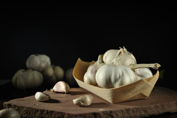 garlic on table