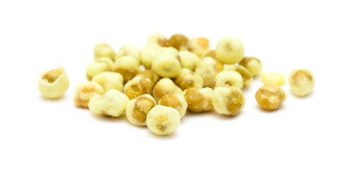 snack food wasabi peas isolated