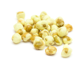 snack food wasabi peas isolated