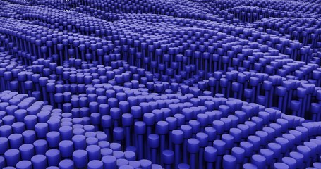 Abstract blue-violet background for presentations, digital art, graphic  design. Wave motion concept - 3D render. Minimalistic stylish simple backdrop from point for advertising.