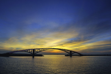 Scenic shot of Xiying Rainbow Bridge Penghu County