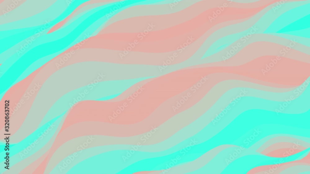 Poster looped animation. abstract colorful wavy background in bright cian and pink colors. modern colorful 