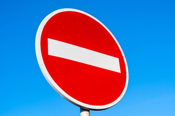 Prohibited Traffic Sign - Albufeira / Portugal 01.02.2020