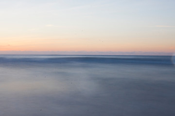 sea horizon at dusk