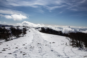 Paesaggio invernale delle Madonie in Sicilia