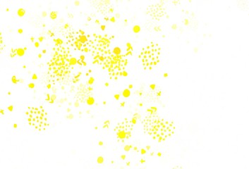 Light Green, Yellow vector backdrop with memphis shapes.