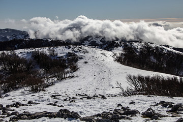 Obraz premium Paesaggio invernale delle Madonie in Sicilia