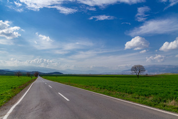 Fototapeta premium road and blue sky