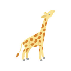 Naklejka premium Vector illustration of a cute giraffe.