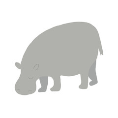Vector illustration of a cute hippo.