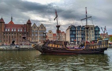 boat on canal in amsterdam