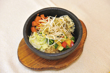 The portrait of food Bibimbap