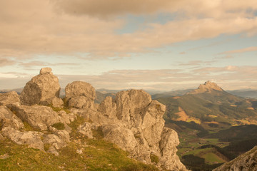 Fototapeta na wymiar basque mountains in urkiola natural park ,spain