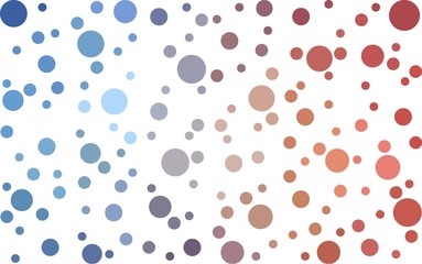 Light Blue, Red vector  backdrop with dots. Blurred bubbles on abstract background with colorful gradient. Design for poster, banner of websites.