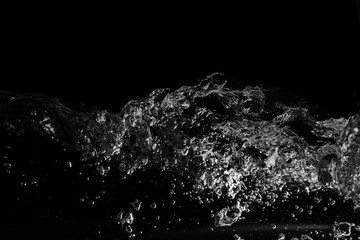 Splash of water. Isolate on black background.