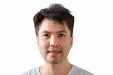 Obraz premium smiling asian young handsome man. isolated on white