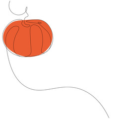 Pumpkin cartoon on white background vector illustration