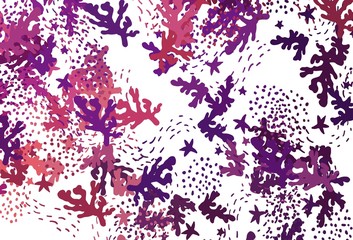 Light Pink, Yellow vector pattern with random forms.