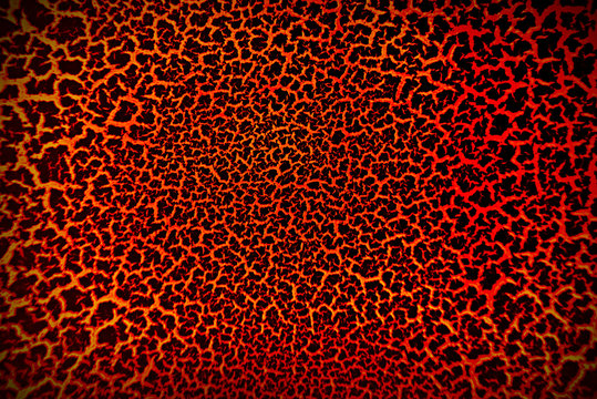 Texture of red glowing lava