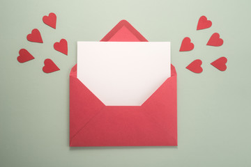 Red envelope with hearts 