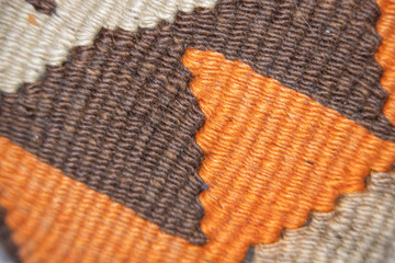 Close up of weaved textile