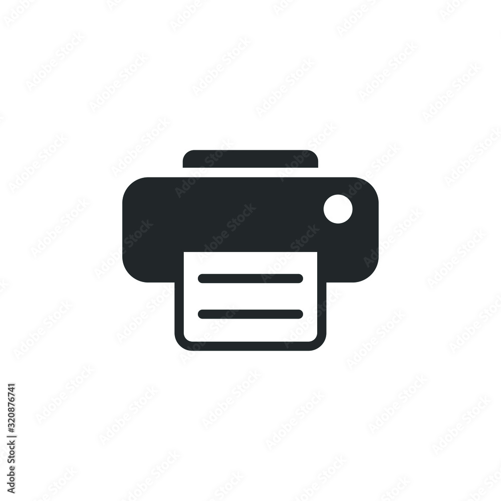 Poster fax icon template color editable. printer symbol vector sign isolated on white background illustrati