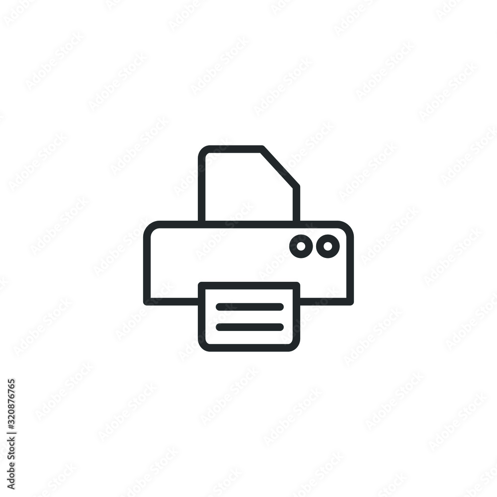 Poster fax icon template color editable. printer symbol vector sign isolated on white background illustrati