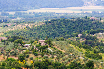 Fototapeta na wymiar Italian country side landscape in Monteleone d'Orvieto, Umbria