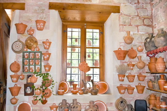 Pottery in village Margarites, Crete, Greece