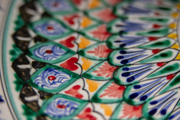 Fototapeta na wymiar Close up of painted porcelain
