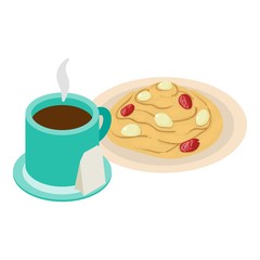 Healthy breakfast icon. Isometric illustration of healthy breakfast vector icon for web