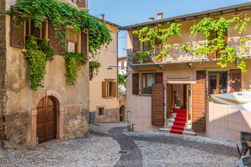 Fototapeta na wymiar Malcesine, beautiful little town on Lake Garda. Veneto, Province of Verona, Italy.