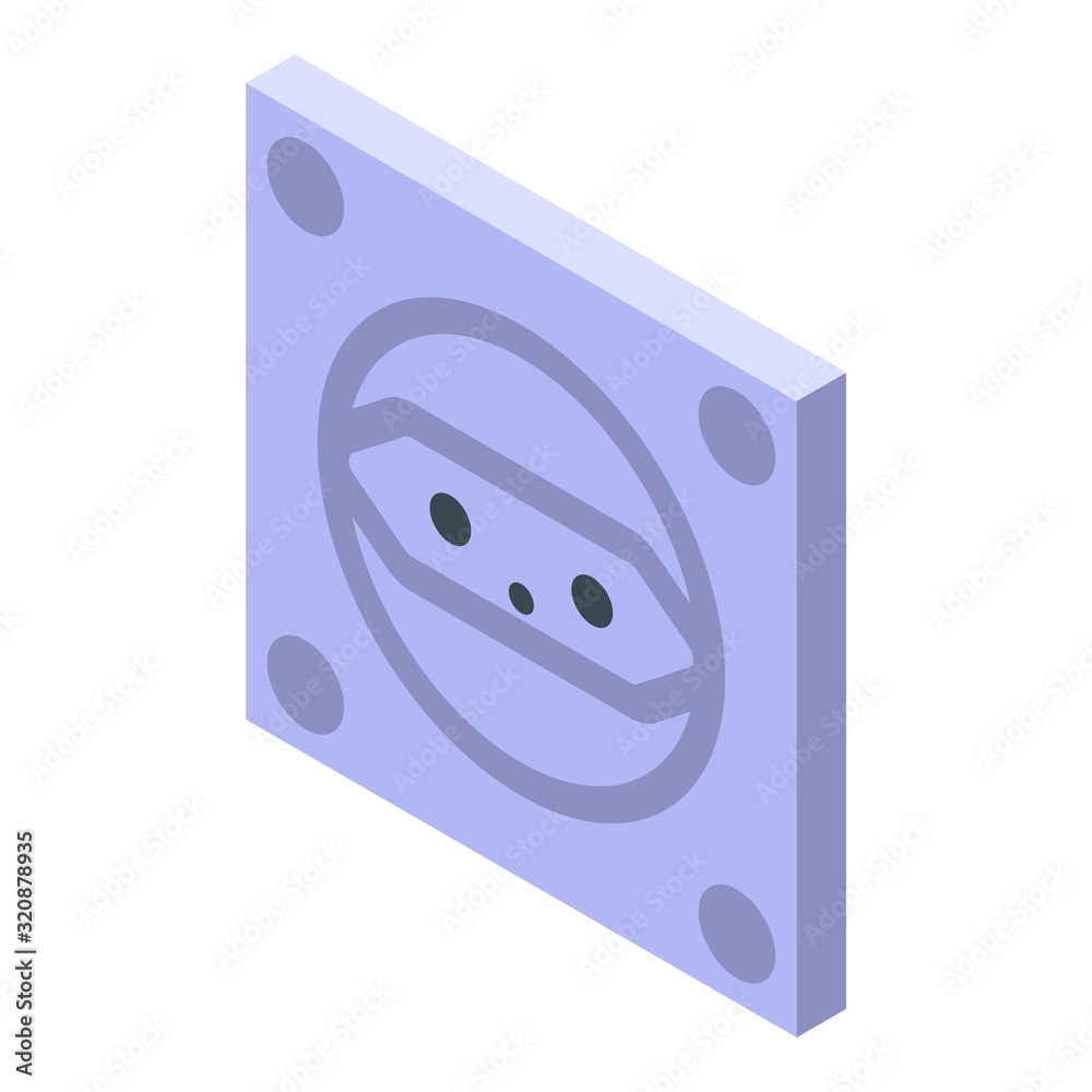 Poster classic power socket icon. isometric of classic power socket vector icon for web design isolated on 