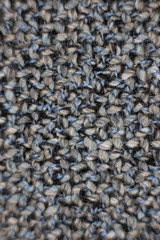 Close up of rough weaved textile with cotton