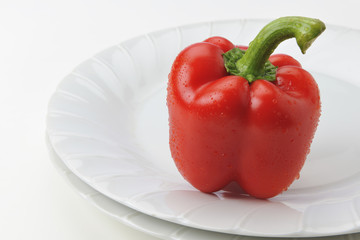 The portrait of food Red Bell pepper