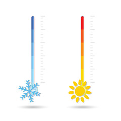 temperature hot and cold icon illustration
