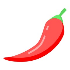 Red chili icon. Isometric of red chili vector icon for web design isolated on white background