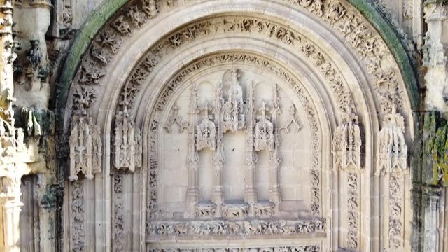 Medieval castle door. Engraved with drone 4k . Iglesia / Castillo grabada con drone