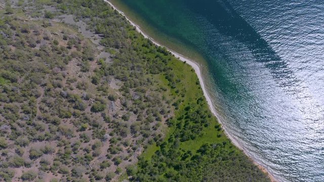 ProRes. Hills on the shore of the lake Baikal. Landscape.
