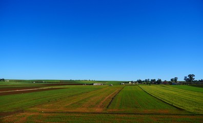 Bright landscape of Morocco, breathtaking curves of mountains, stunning combination of hills & farm land,inadvertent distribution of houses & huts, raw impression of pure nature.