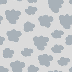 Seamless clouds pattern, vector illustration