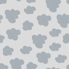 Deurstickers Seamless clouds pattern, vector illustration © scifilullaby