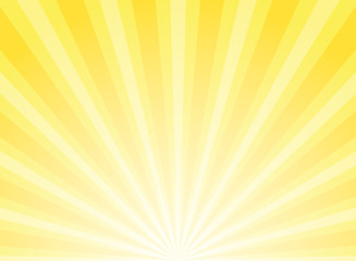 Obraz premium Sunlight rays horizontal background. Yellow color burst horizontal background.
